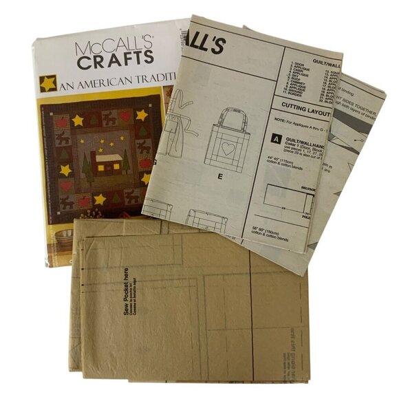 McCalls Crafts 3323 American Tradition Quilt Apron Pillow Sewing Pattern 2001 - Picture 3 of 3